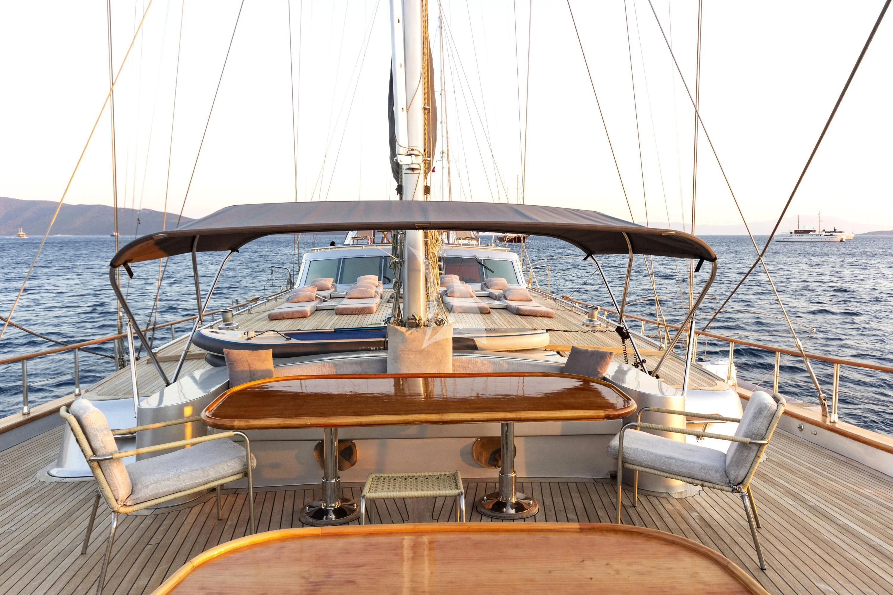 a boat on the water aboard SILVER MOON Yacht for Sale