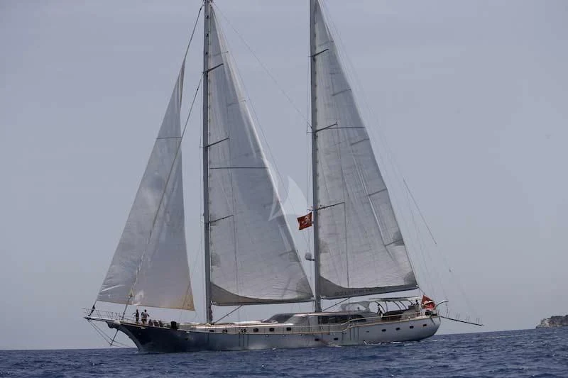 a sailboat on the water aboard SILVER MOON Yacht for Sale