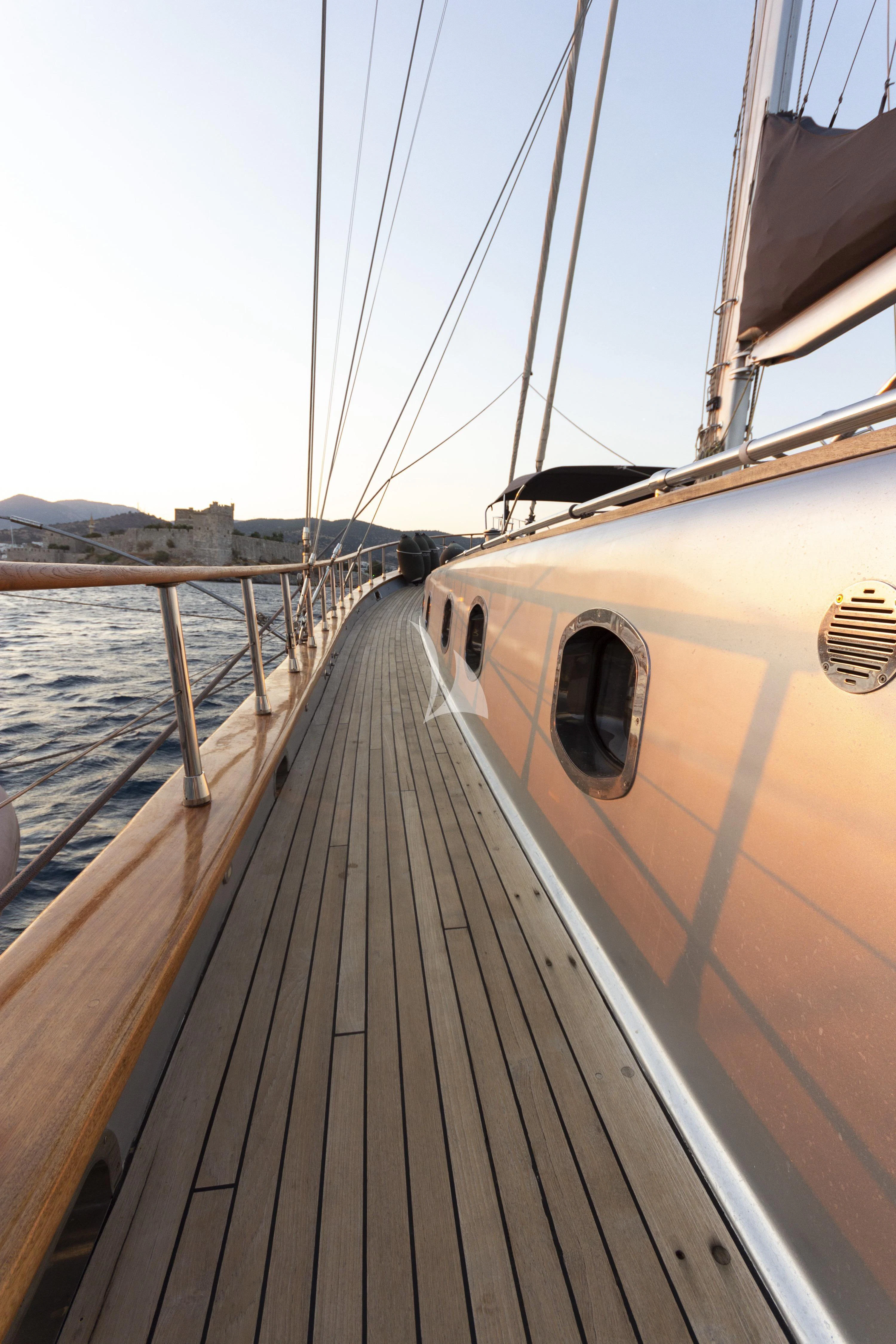 a boat on the water aboard SILVER MOON Yacht for Sale