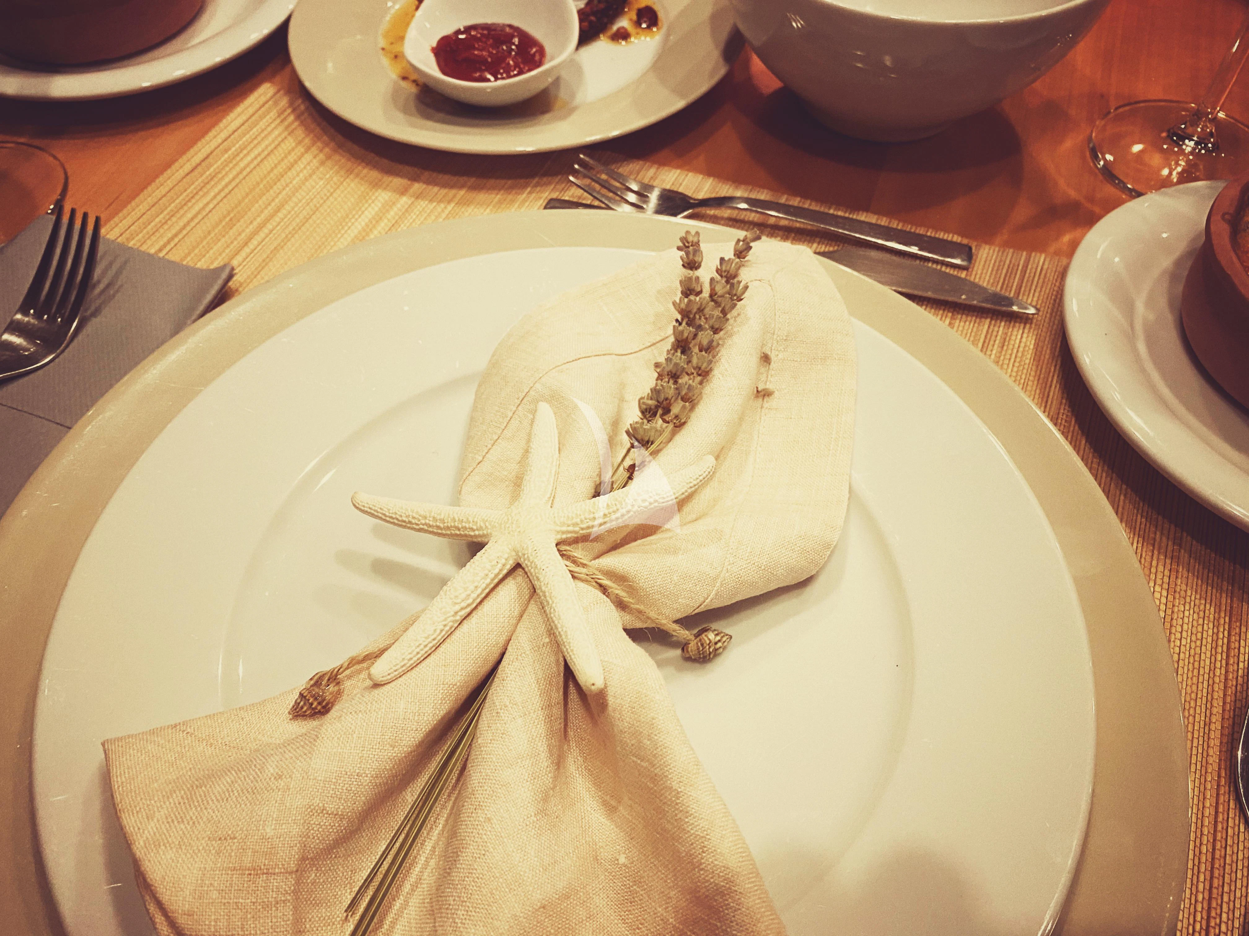 a plate of food aboard SILVER MOON Yacht for Sale