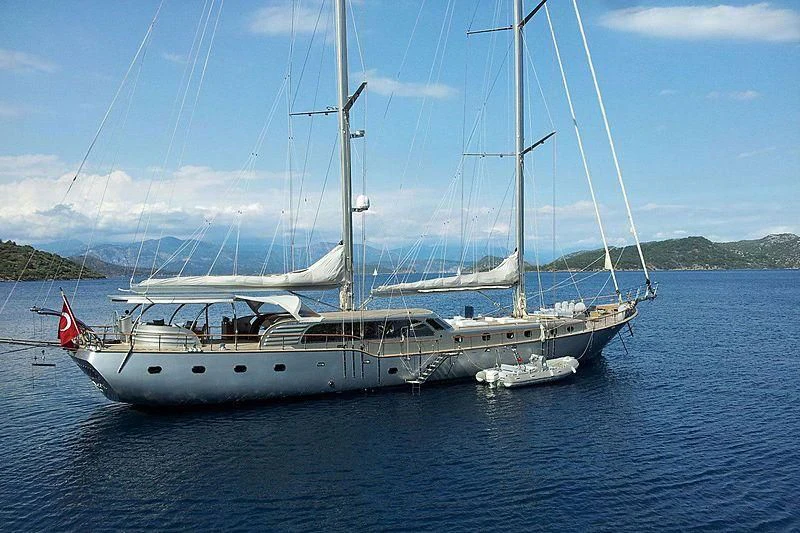 a boat on the water aboard SILVER MOON Yacht for Sale
