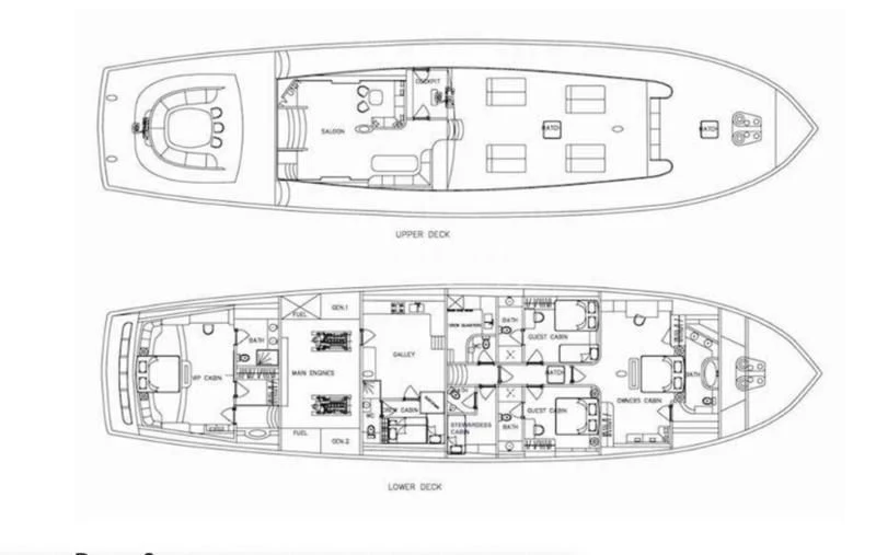diagram aboard SILVER MOON Yacht for Sale