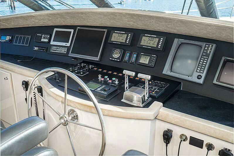 the inside of a vehicle aboard ECHOES Yacht for Sale