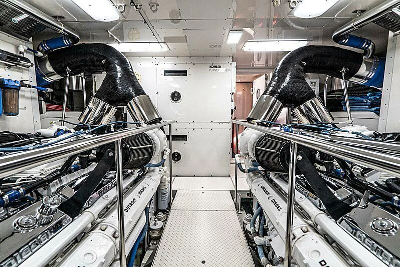a room with machinery aboard ECHOES Yacht for Sale