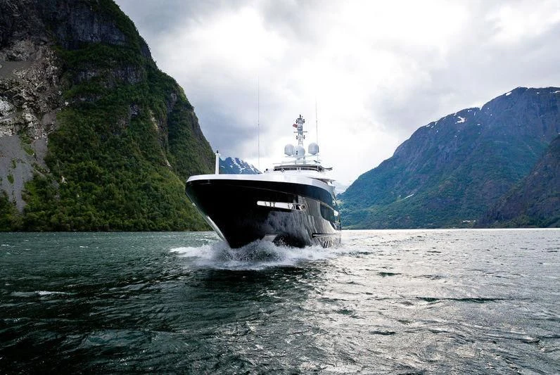 a boat on the water aboard JULIA Yacht for Sale