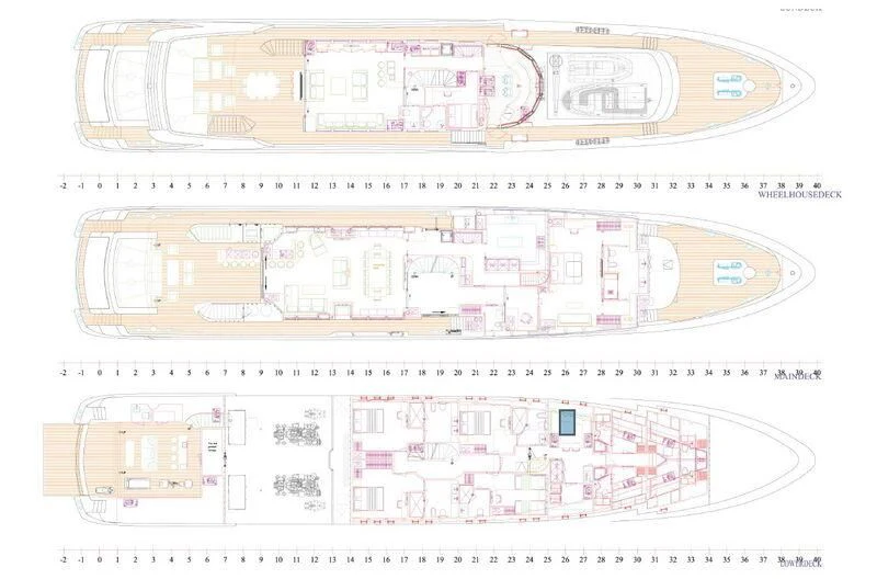 diagram aboard JULIA Yacht for Sale