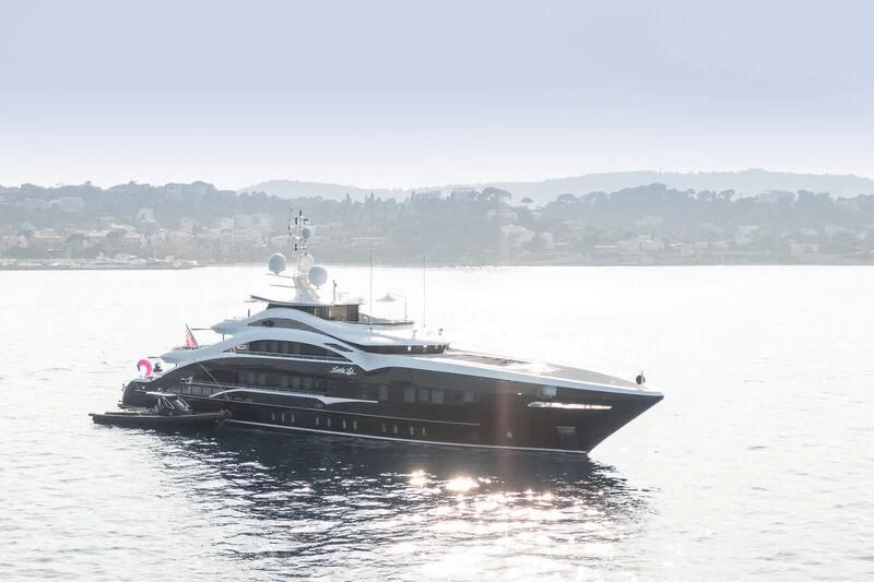 a boat in the water aboard JULIA Yacht for Sale