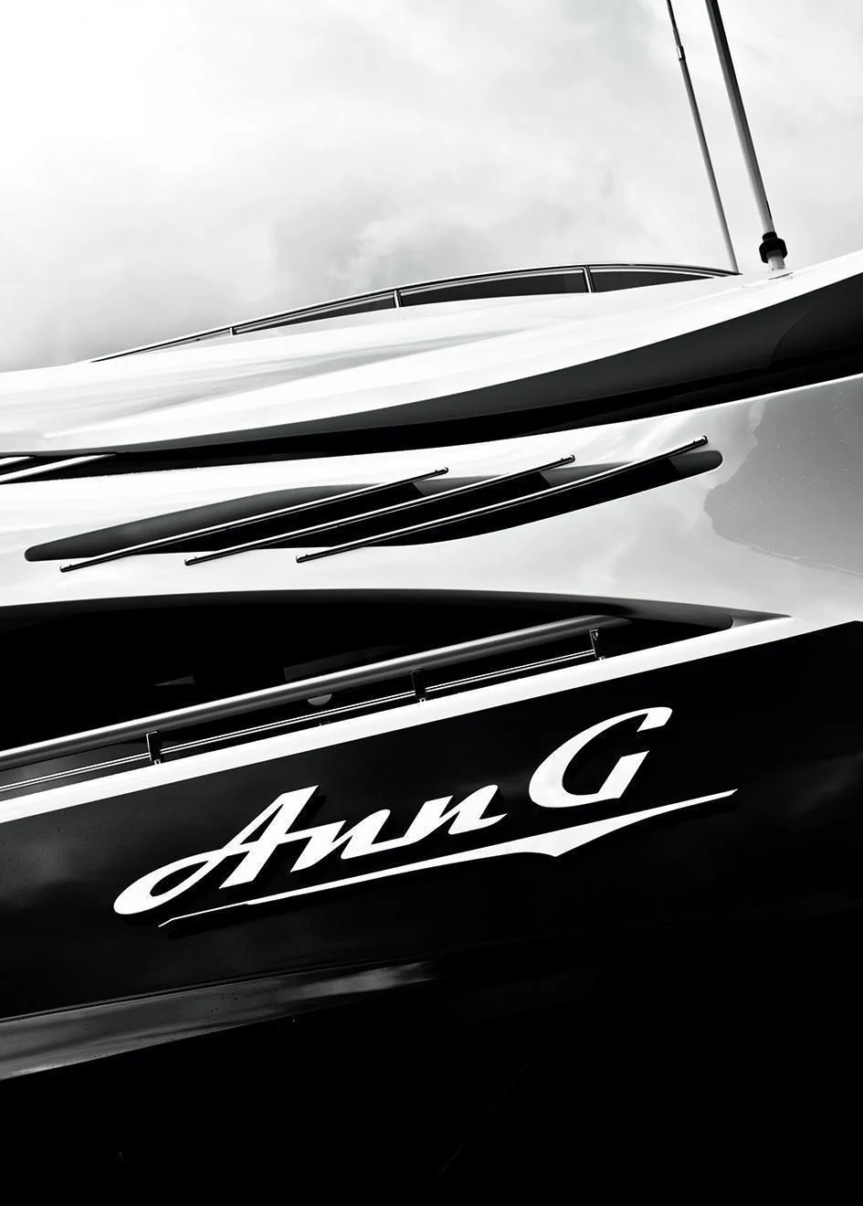 a close-up of a car aboard JULIA Yacht for Sale