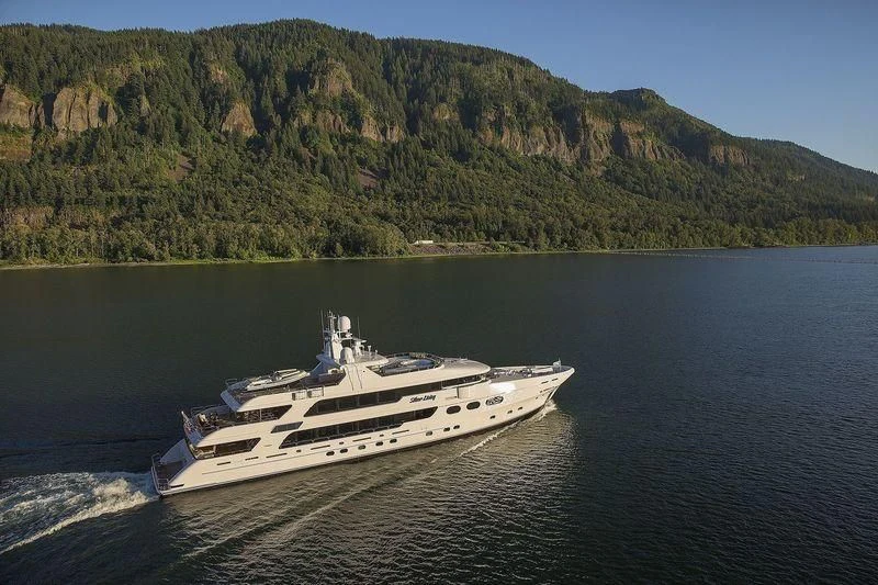 a boat on the water aboard SILVER LINING Yacht for Sale