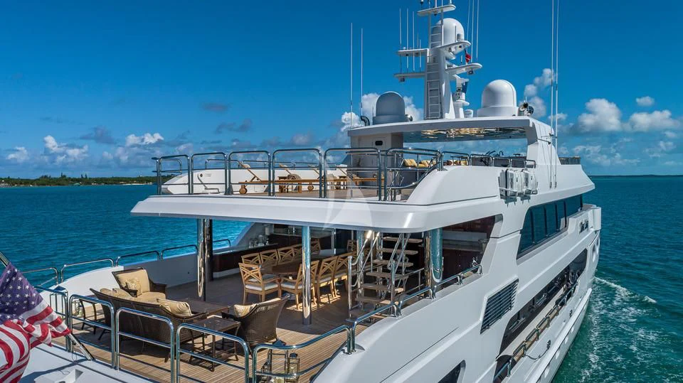 a boat on the water aboard SILVER LINING Yacht for Sale