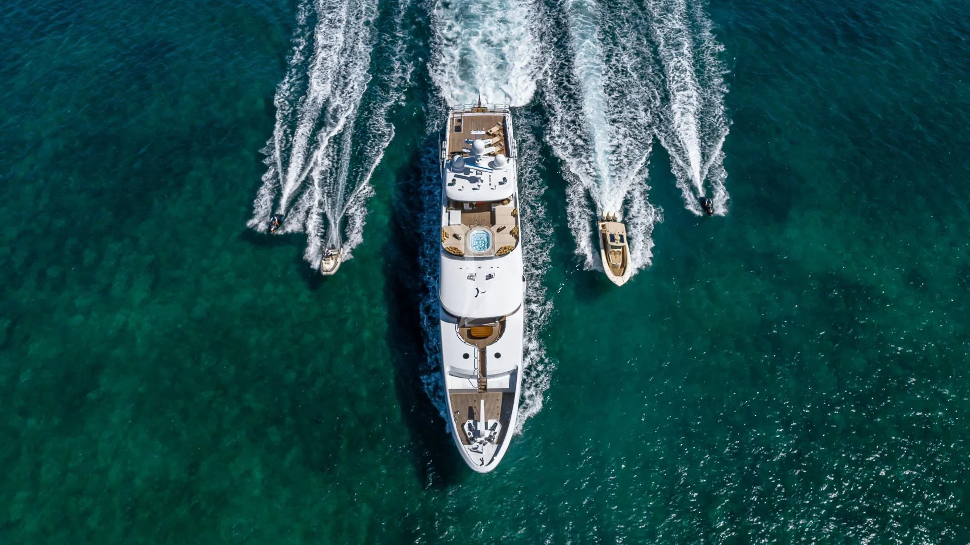 a ship on the water aboard SILVER LINING Yacht for Sale