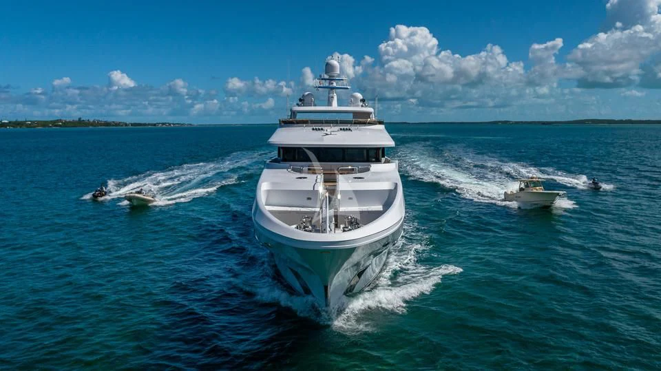 a boat on the water aboard SILVER LINING Yacht for Sale