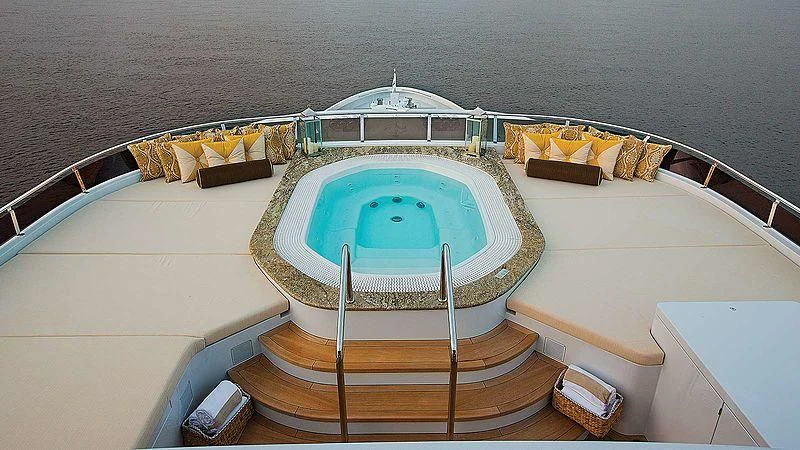 a swimming pool in a room aboard SILVER LINING Yacht for Sale