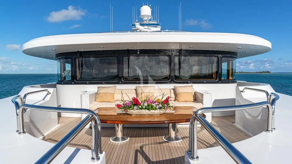 a boat on the water aboard SILVER LINING Yacht for Sale