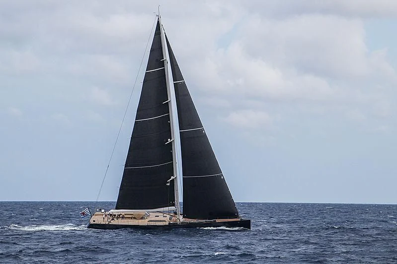a sailboat in the ocean aboard BARONG D Yacht for Sale