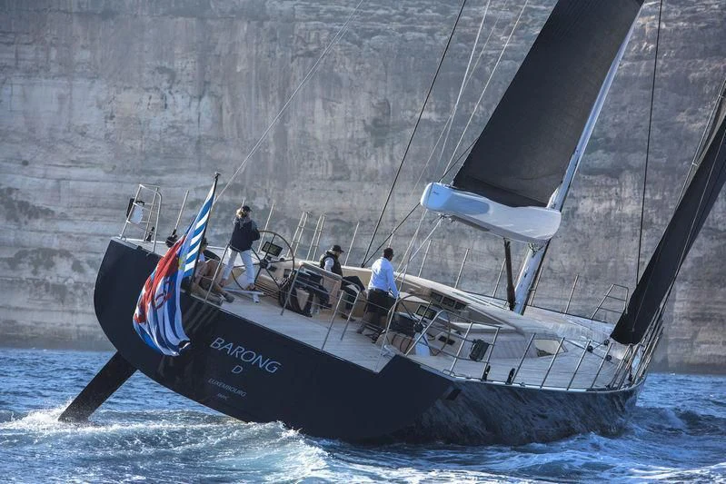 a boat with people on it aboard BARONG D Yacht for Sale