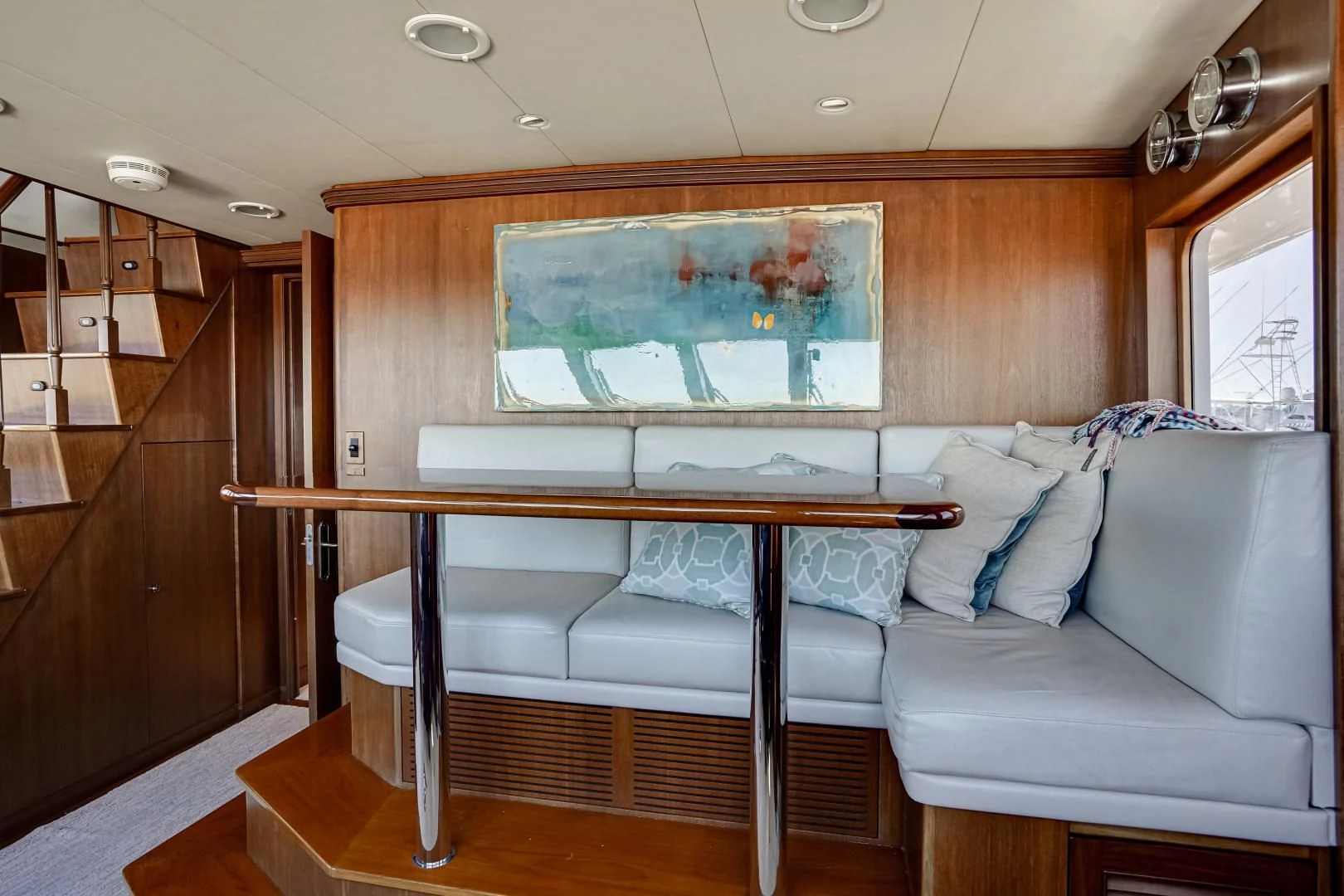a bed in a cabin aboard CHECKERS Yacht for Sale
