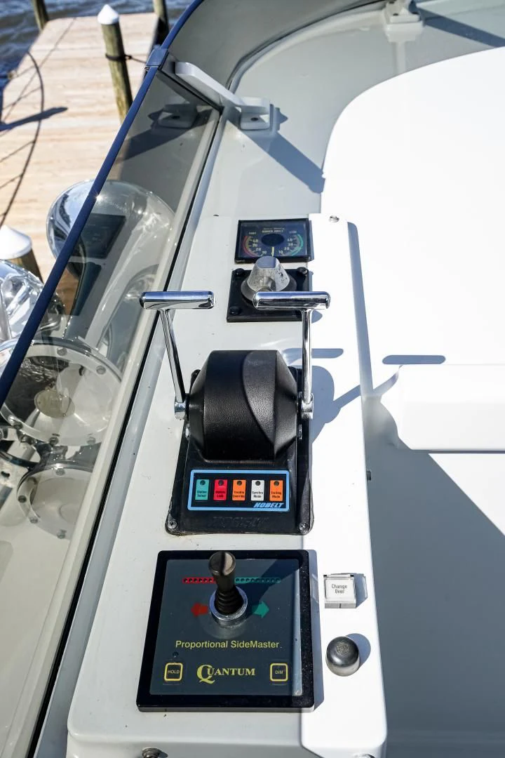 a car with a small screen aboard CHECKERS Yacht for Sale