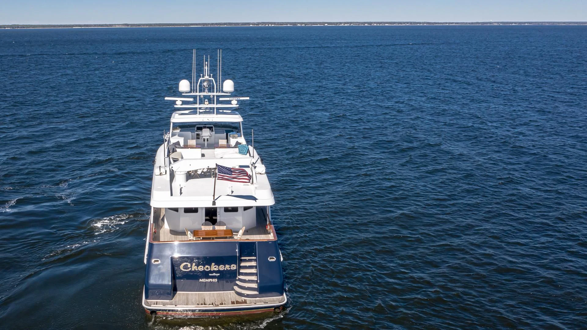 a boat in the water aboard CHECKERS Yacht for Sale
