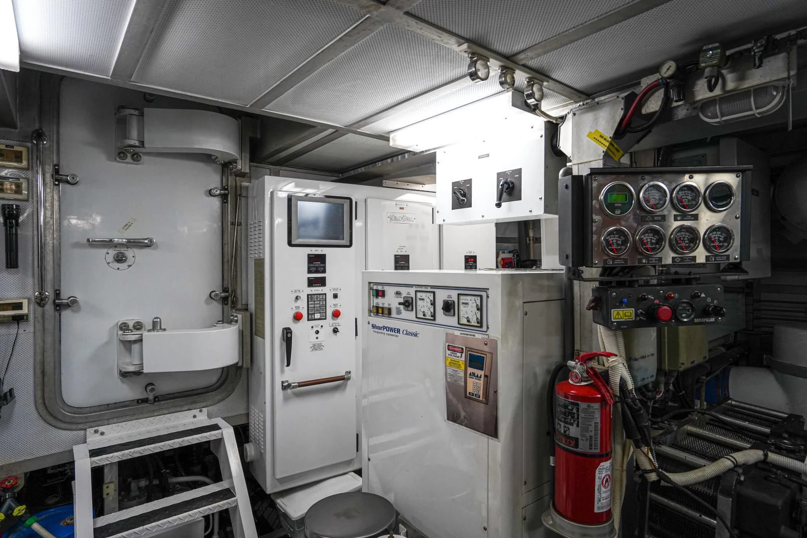 a room with machinery aboard CHECKERS Yacht for Sale