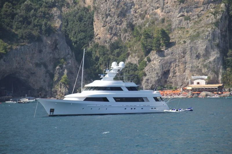 a boat on the water aboard CV-9 Yacht for Sale