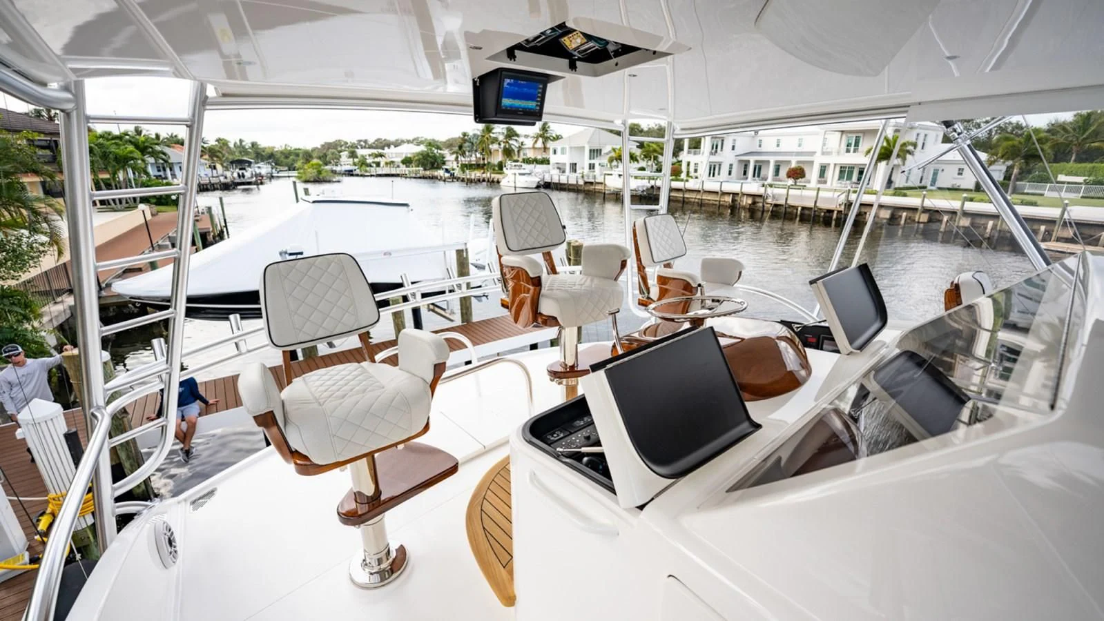 a room with a group of people aboard WHY WOULDN'T WE Yacht for Sale