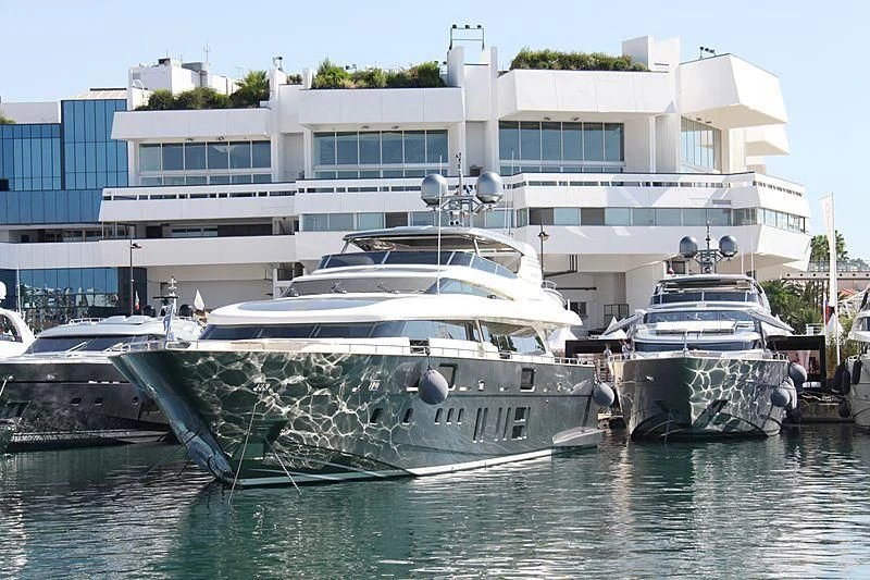 a group of boats are parked in the water aboard M&A'S Yacht for Sale