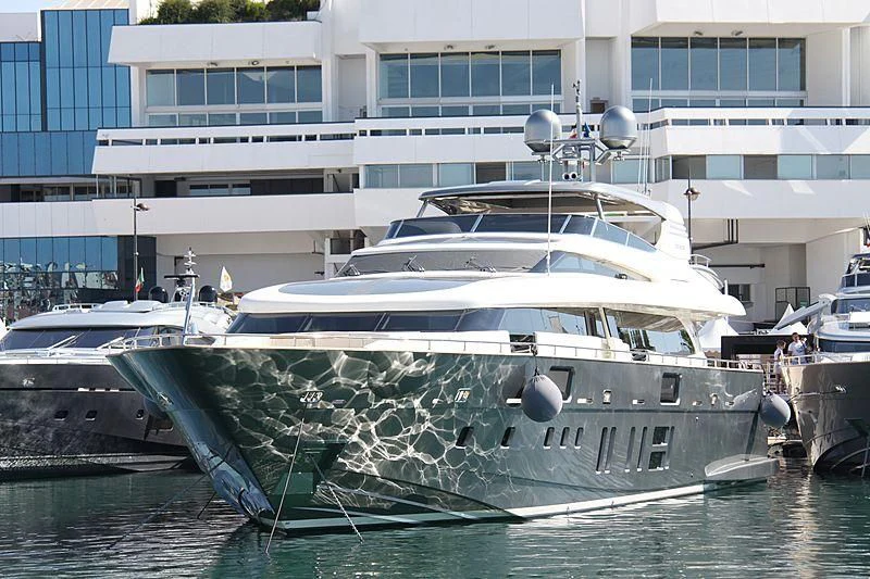 a group of boats are parked in a harbor aboard M&A'S Yacht for Sale
