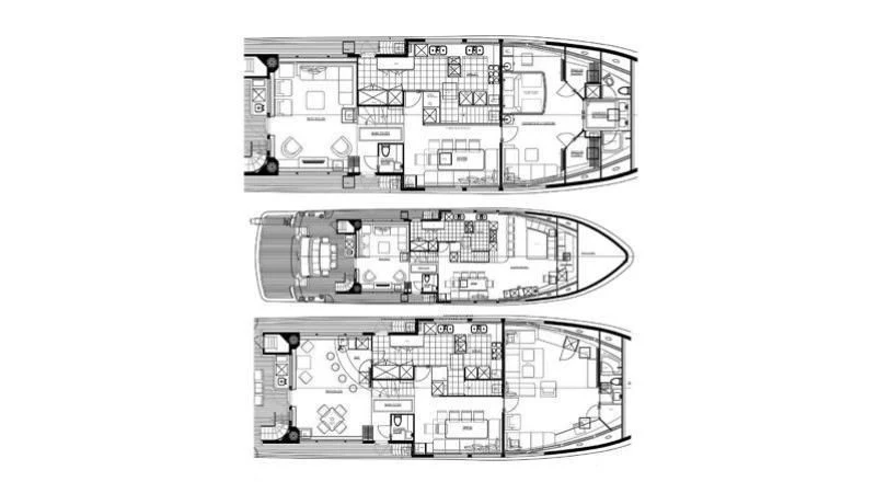 diagram, engineering drawing aboard M&A'S Yacht for Sale