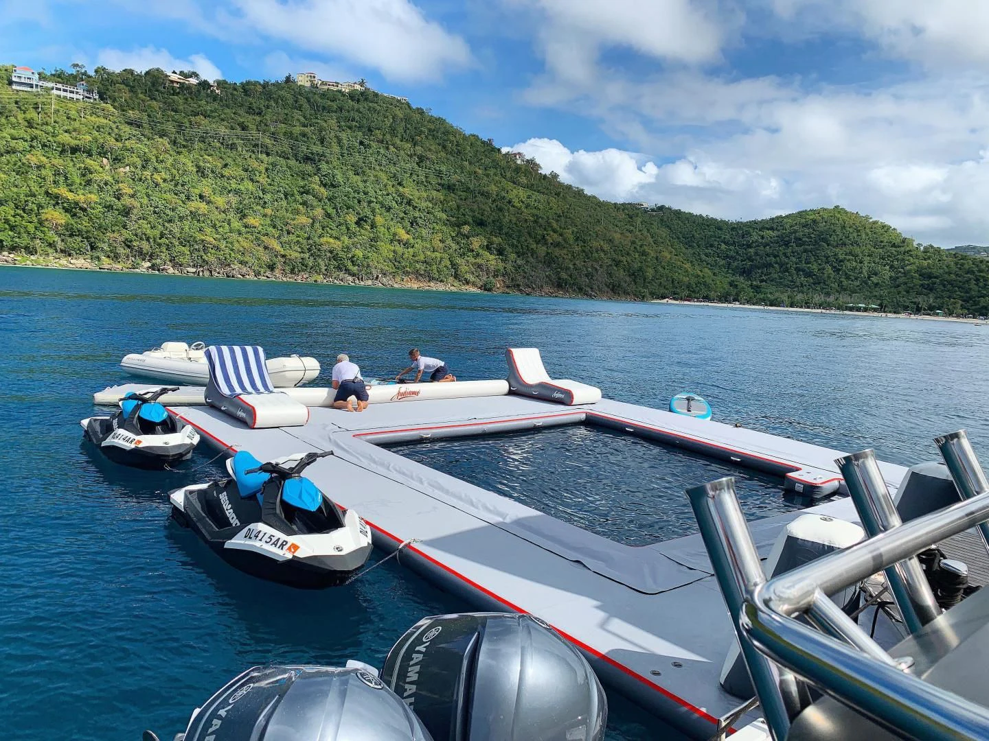 a group of boats on a lake aboard AQUANOVA Yacht for Sale