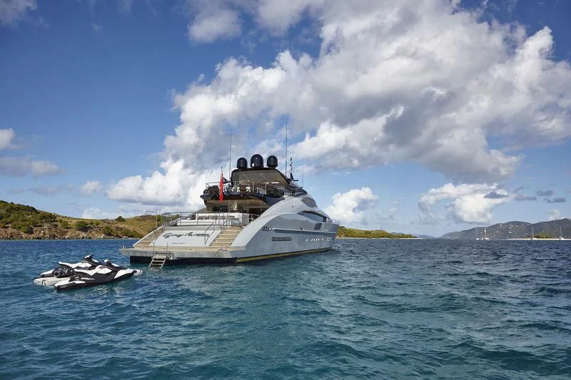a boat in the water aboard AQUANOVA Yacht for Sale