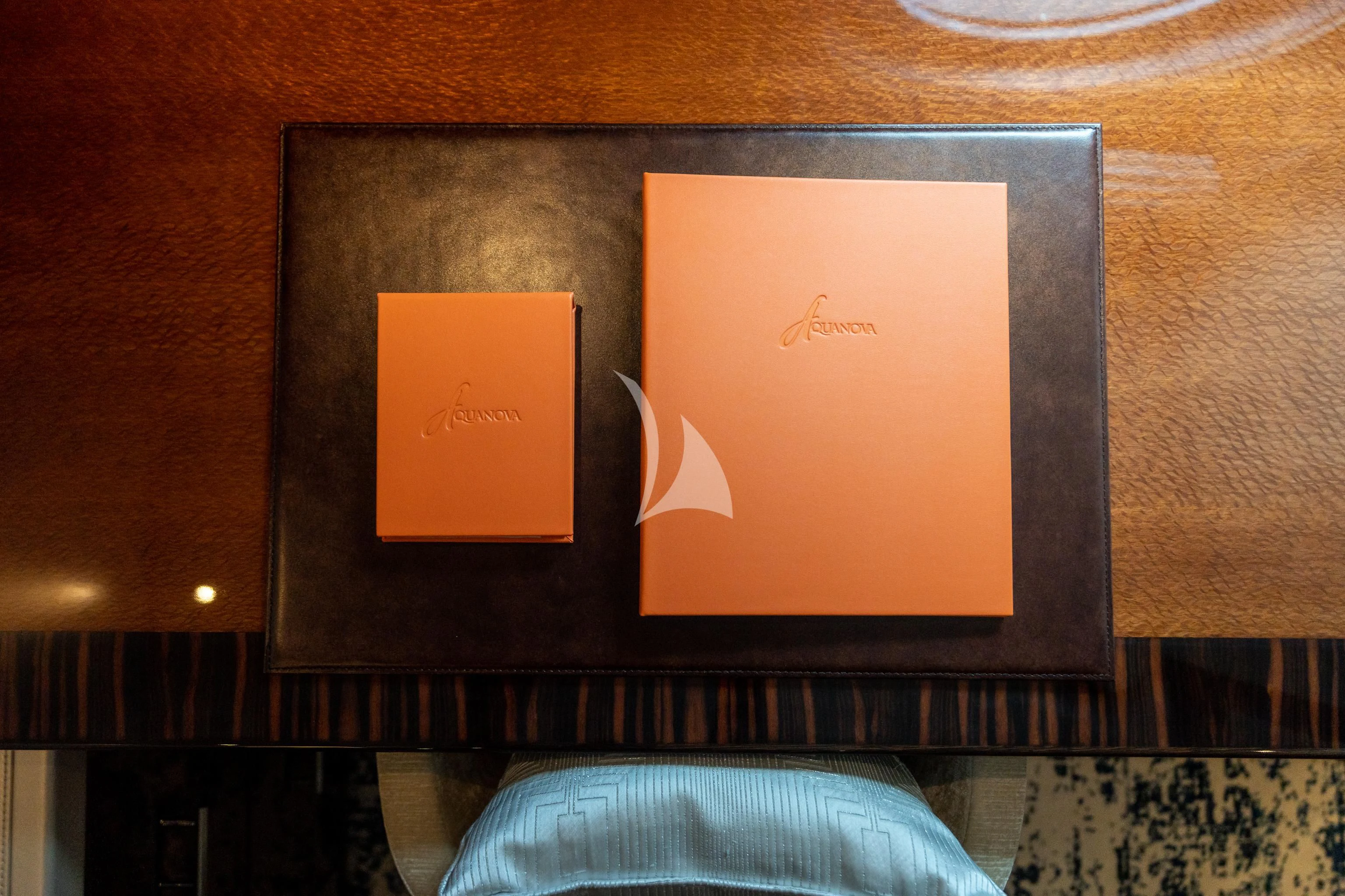 a picture on a wall aboard AQUANOVA Yacht for Sale