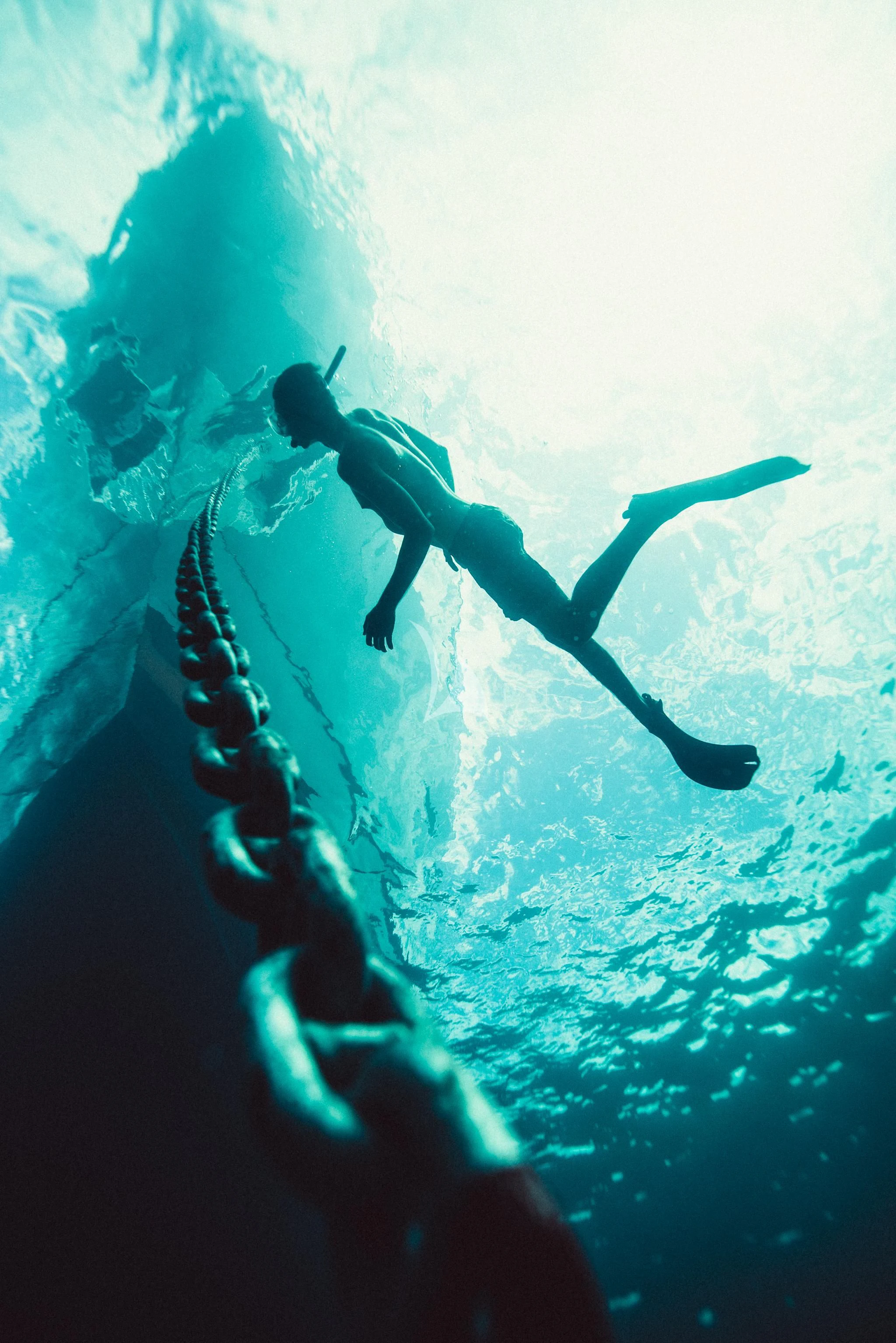 a group of people swimming underwater aboard AQUANOVA Yacht for Sale
