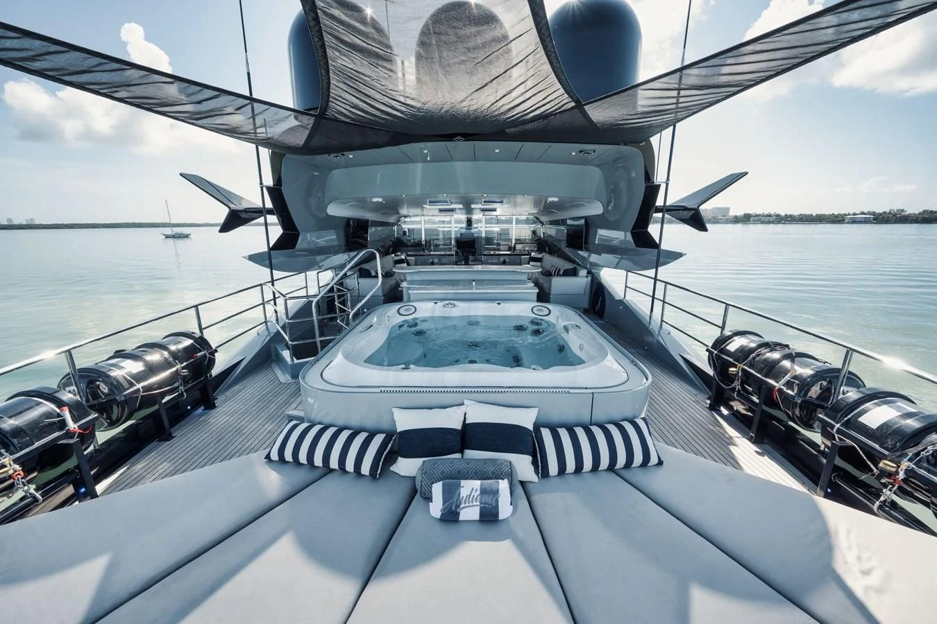 a cockpit of a plane aboard AQUANOVA Yacht for Sale