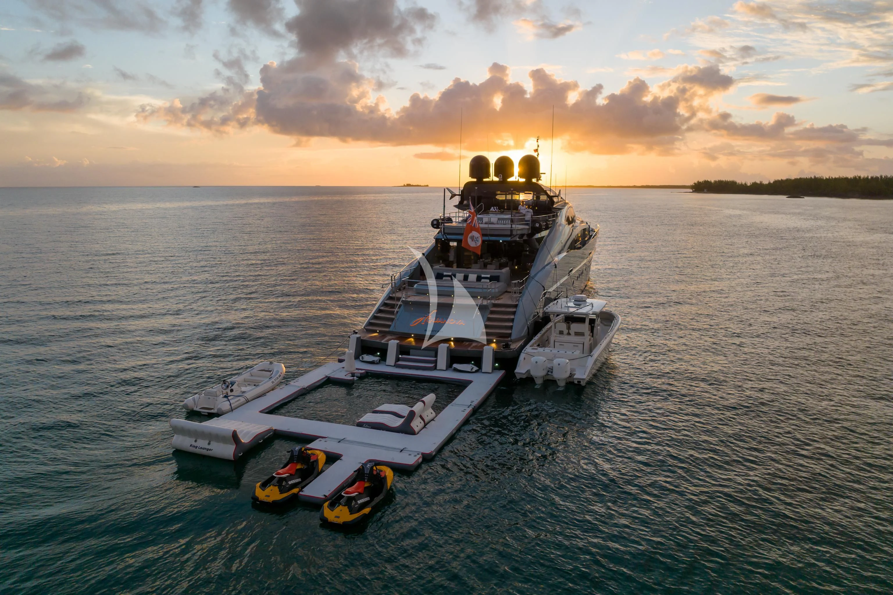 a boat on the water aboard AQUANOVA Yacht for Sale