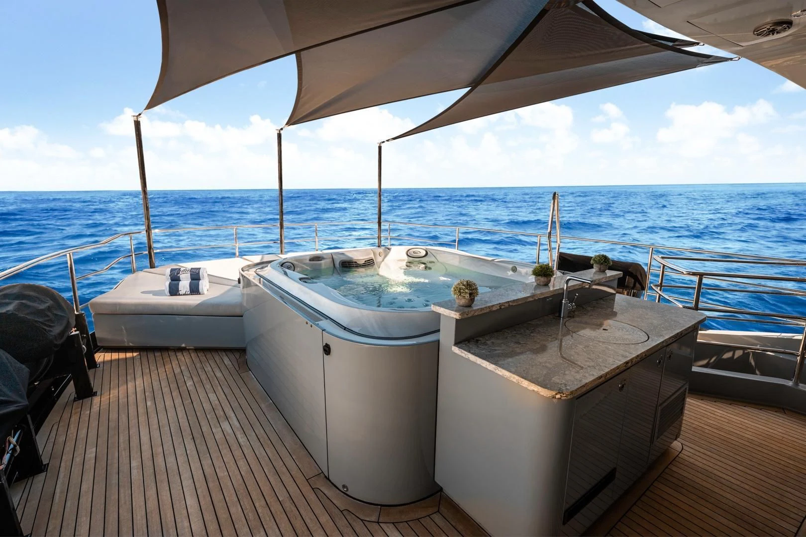 a boat on the water aboard AQUANOVA Yacht for Sale