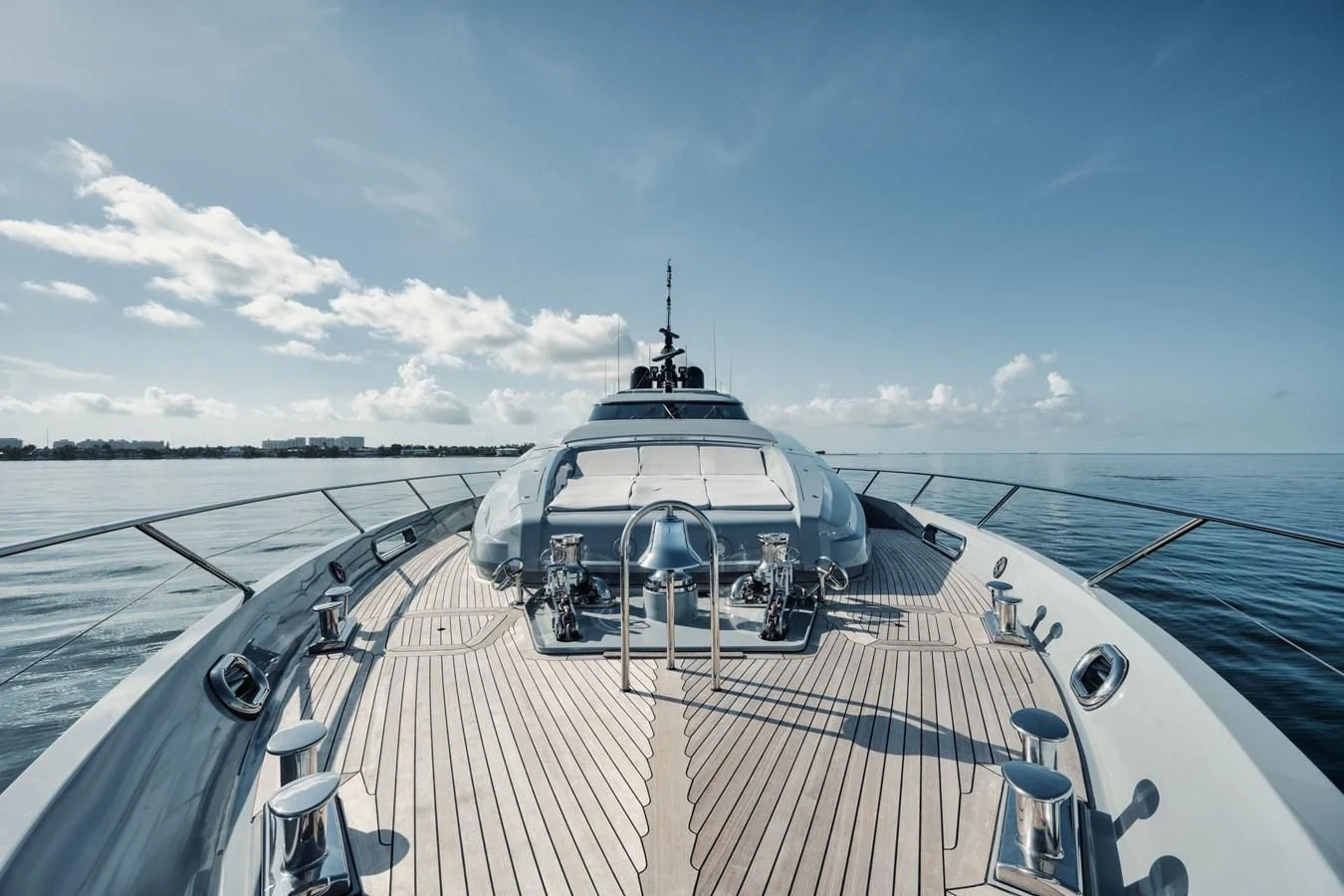 a boat on a water body aboard AQUANOVA Yacht for Sale