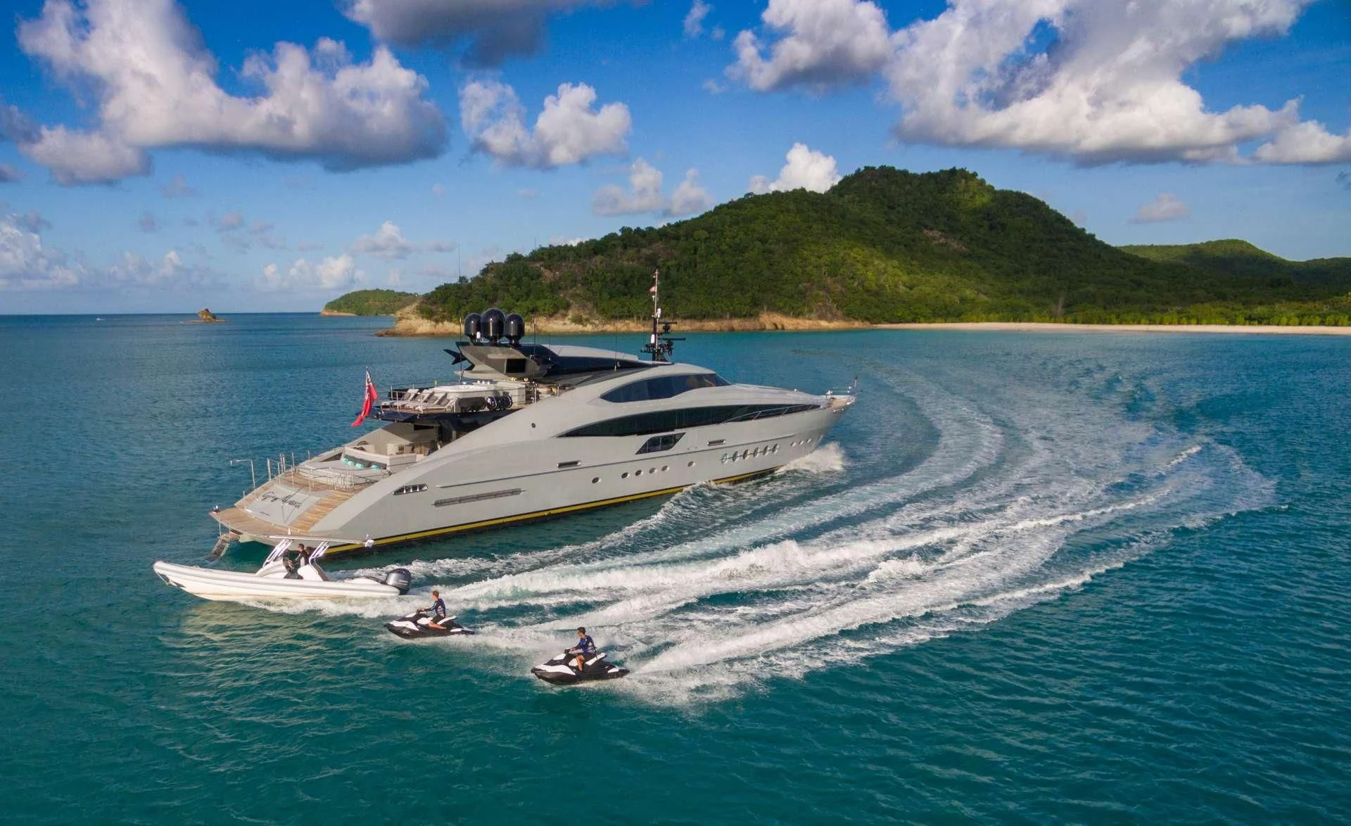 a boat on the water aboard AQUANOVA Yacht for Sale