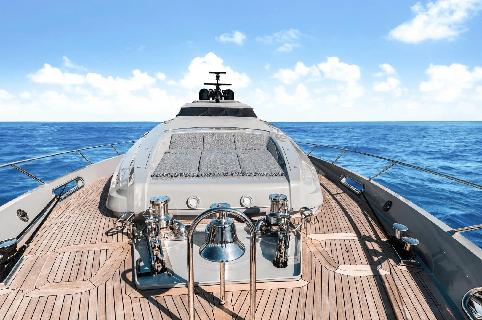 a boat on a deck aboard AQUANOVA Yacht for Sale