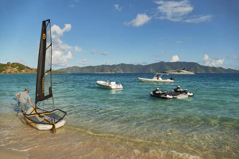 a group of boats in the water aboard AQUANOVA Yacht for Sale