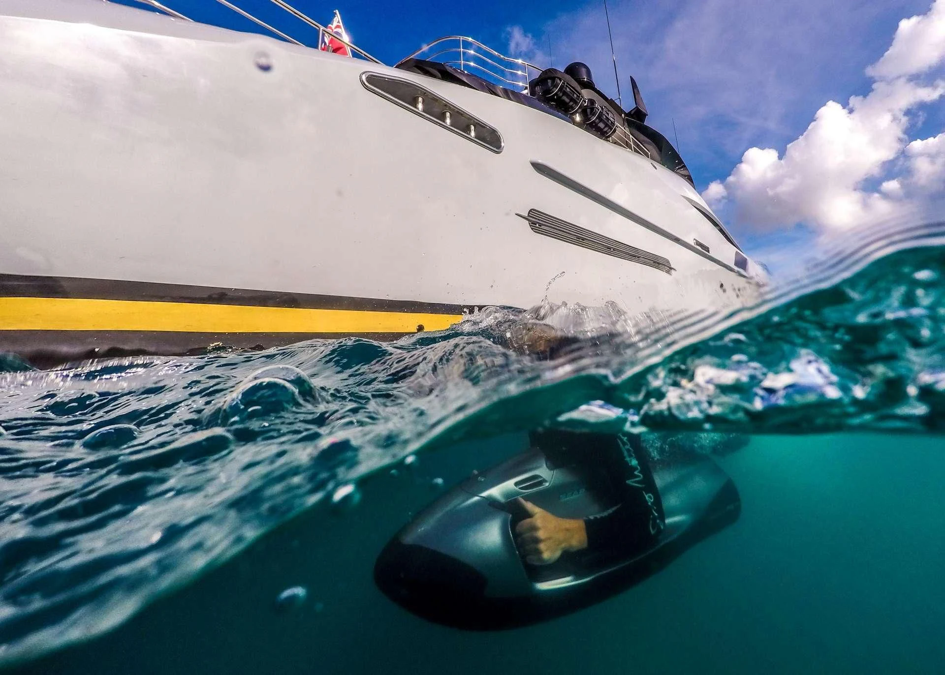 a boat on the water aboard AQUANOVA Yacht for Sale