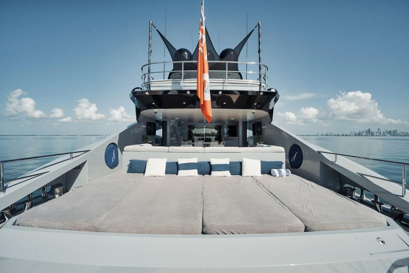 a boat on a ship aboard AQUANOVA Yacht for Sale