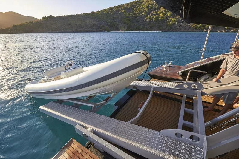 a person on a boat aboard AQUANOVA Yacht for Sale