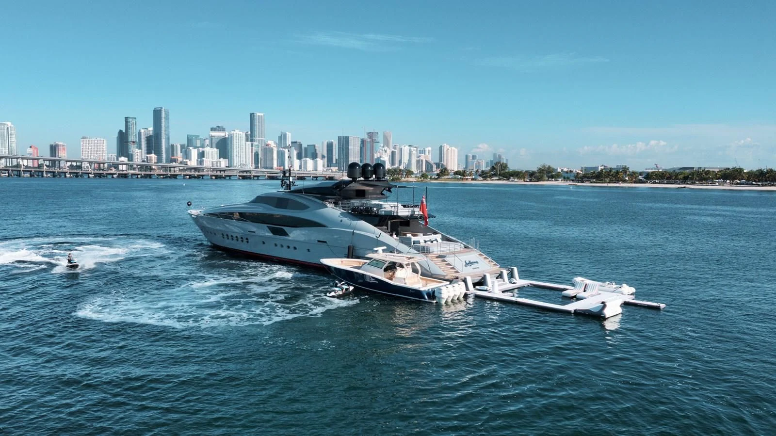 a couple of boats on the water aboard AQUANOVA Yacht for Sale