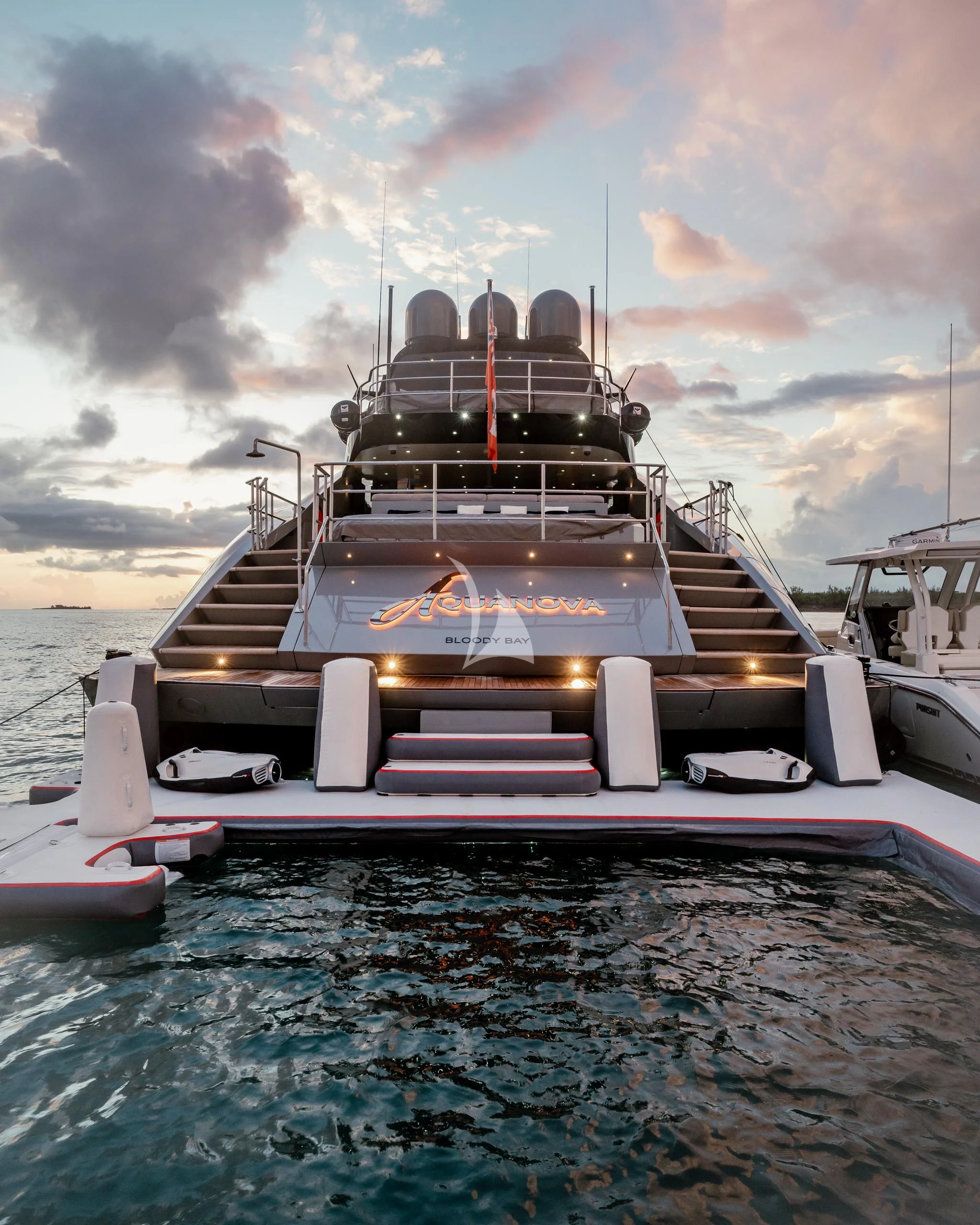 a boat on the water aboard AQUANOVA Yacht for Sale