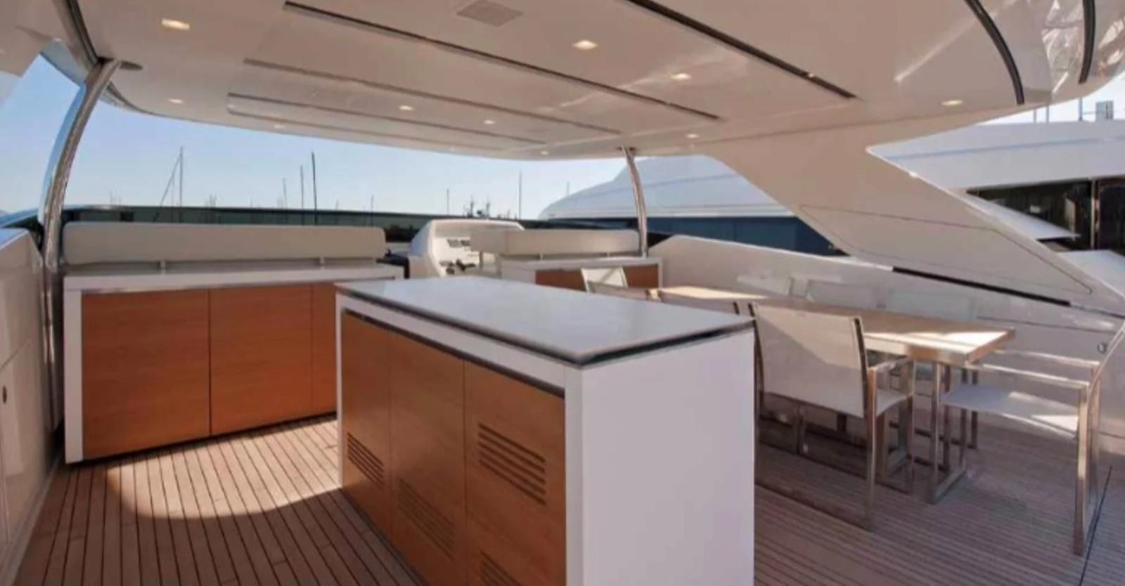 a room with desks and computers aboard MUMA Yacht for Sale