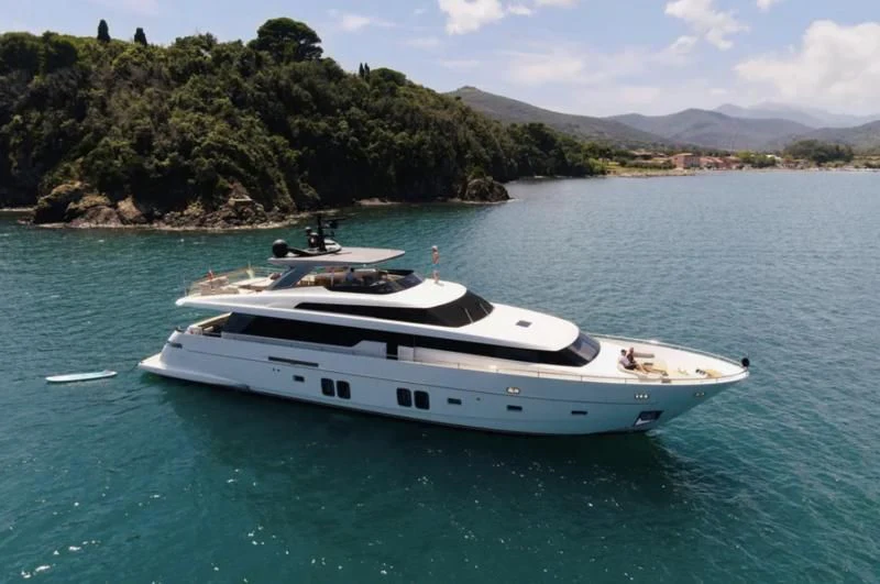a boat in the water aboard MUMA Yacht for Sale