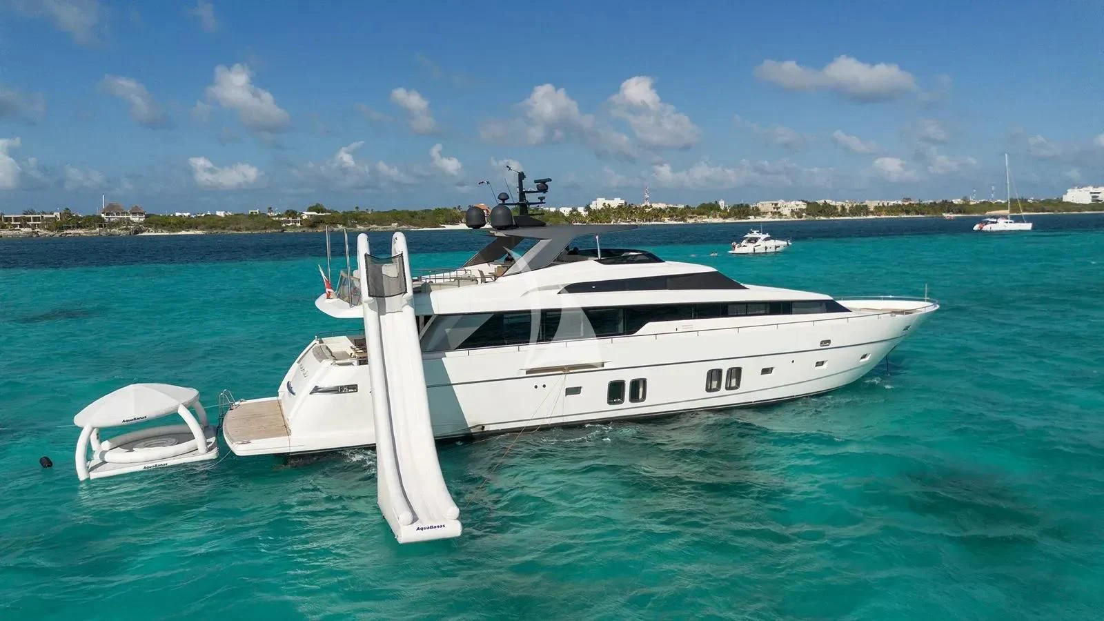 a boat in the water aboard MUMA Yacht for Sale