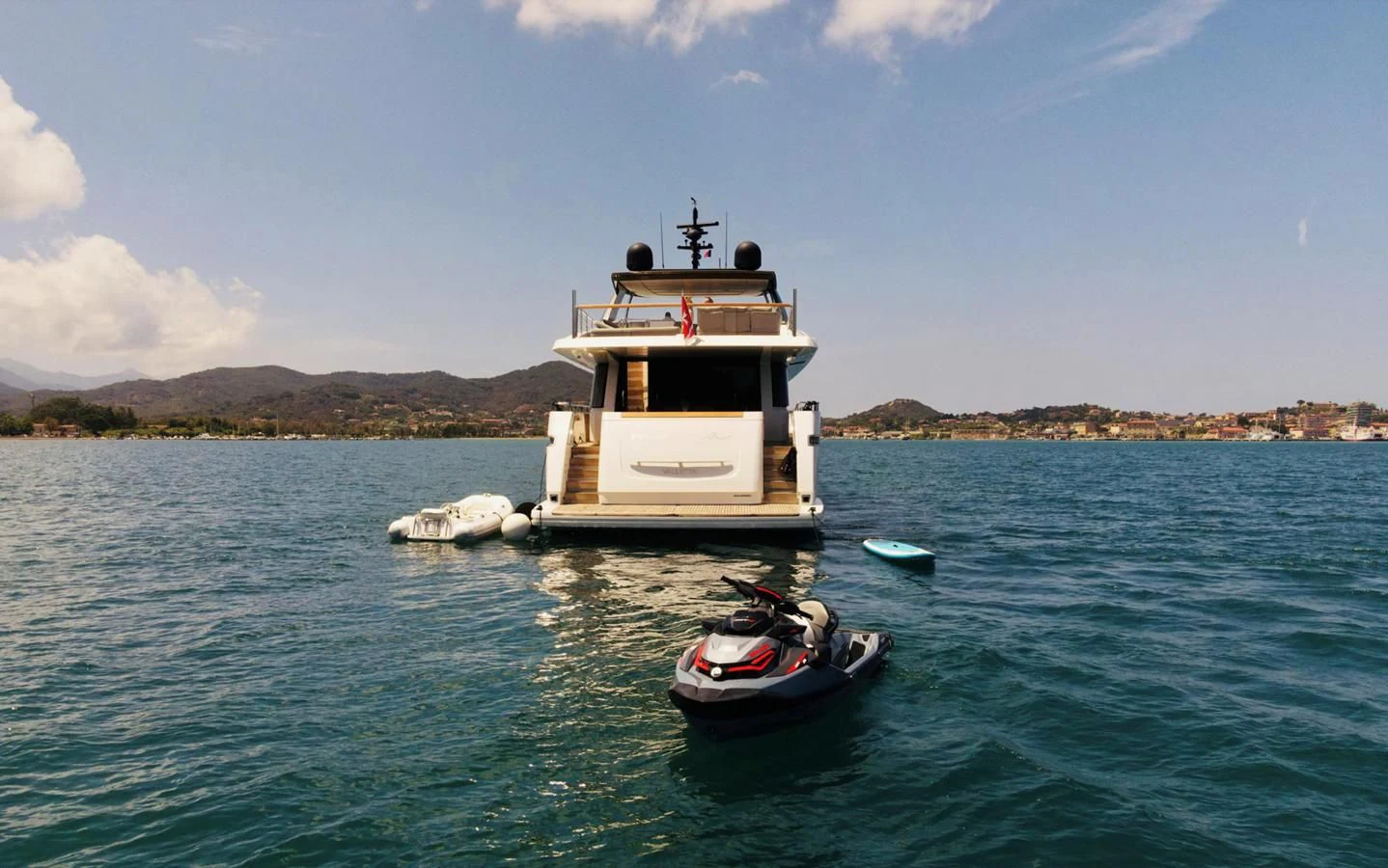 a boat on the water aboard MUMA Yacht for Sale