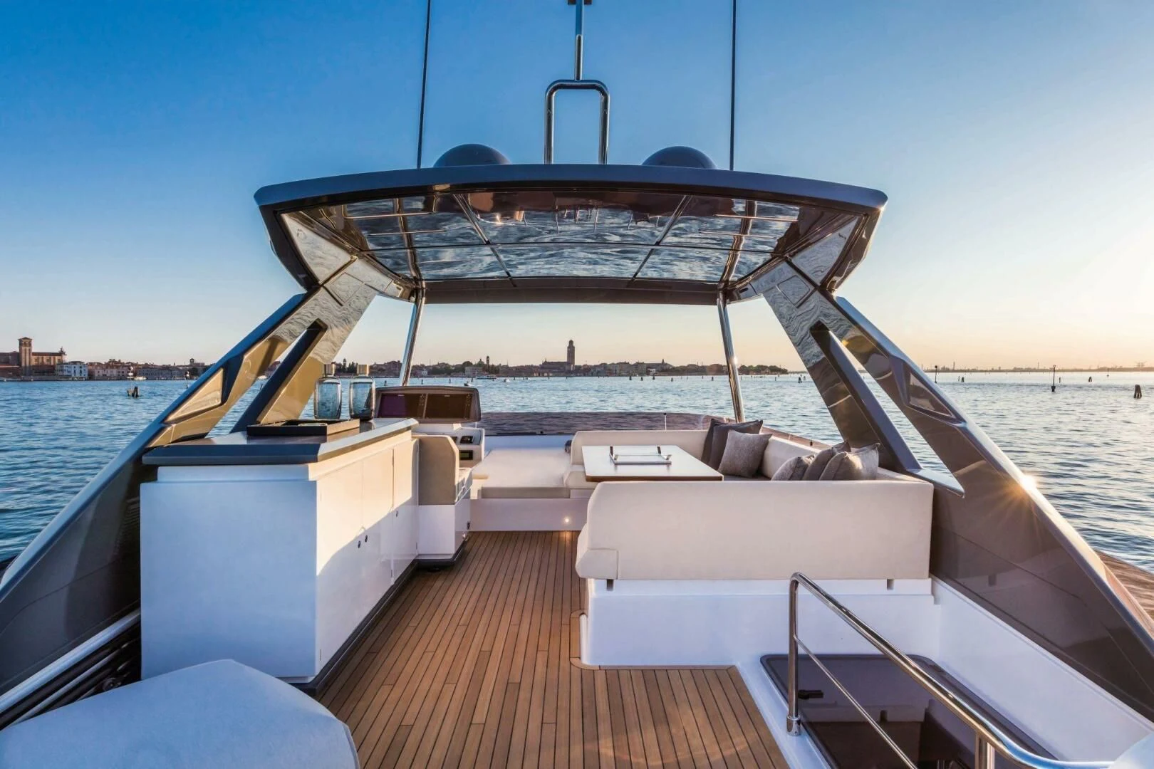 a boat on the water aboard OUR TRADE Yacht for Sale